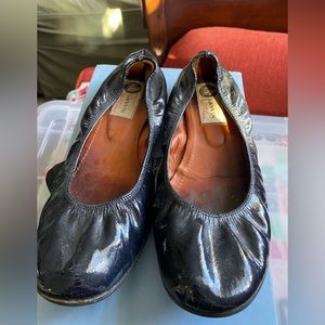 Dark Navy 38 Lanvin patent leather ballet flat